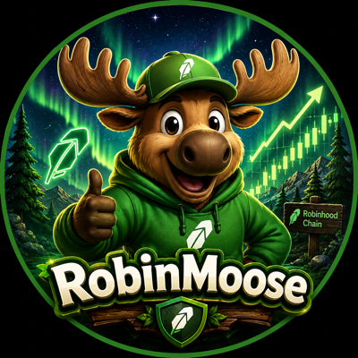 RobinMoose mascot smiling in a green hoodie